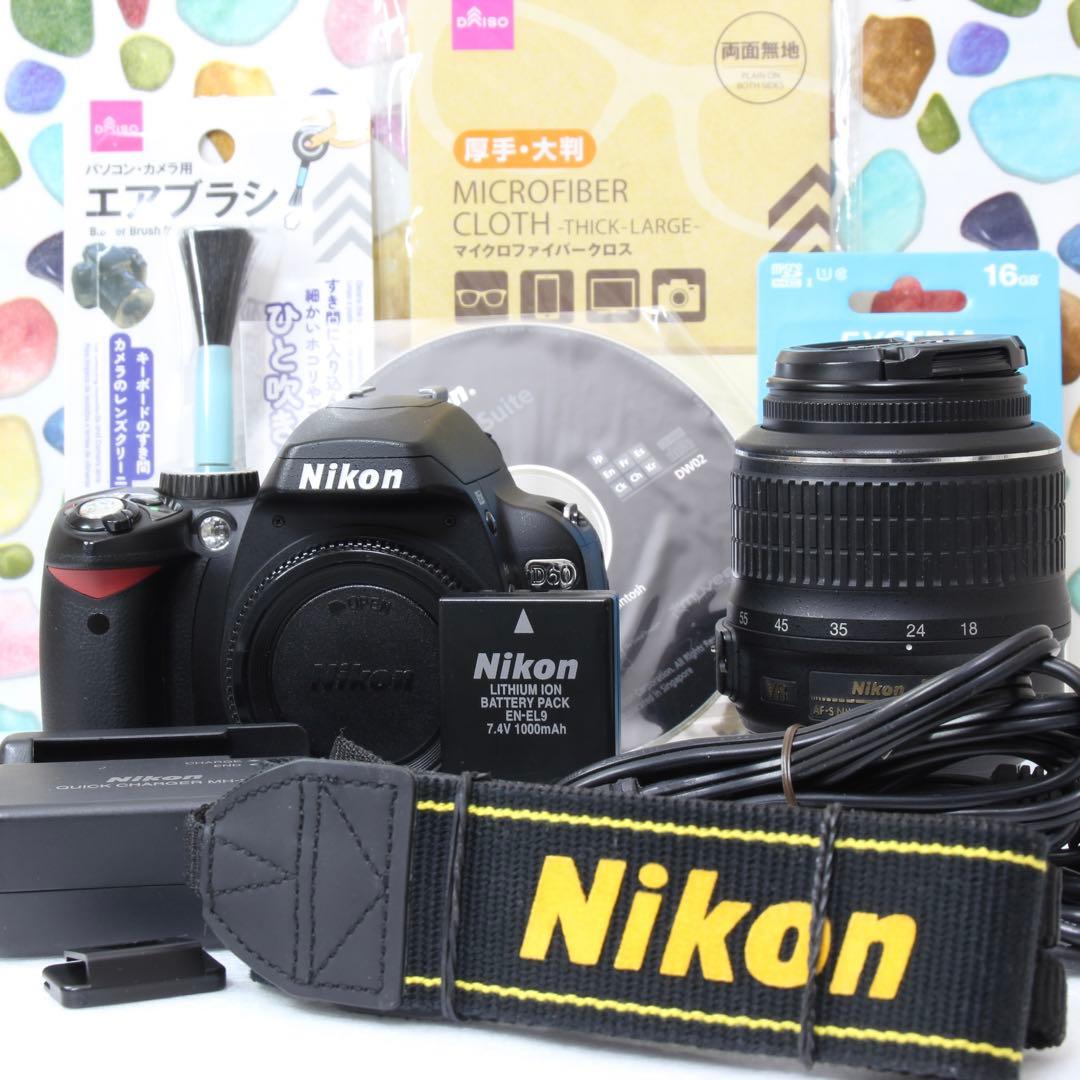 ♥︎◇NIKON D60 ◇おすすめカメラ♪ ◇スマホ転送♪ ◇レンズキット