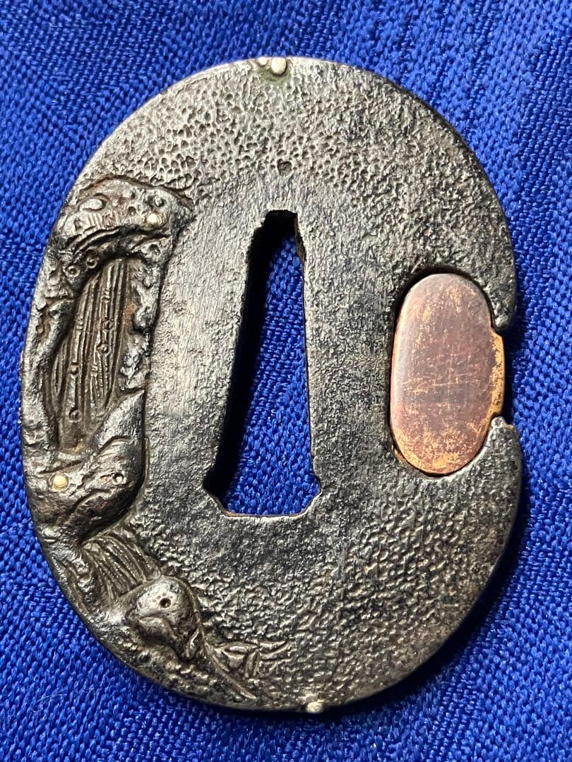 鍔　短刀鍔　象嵌