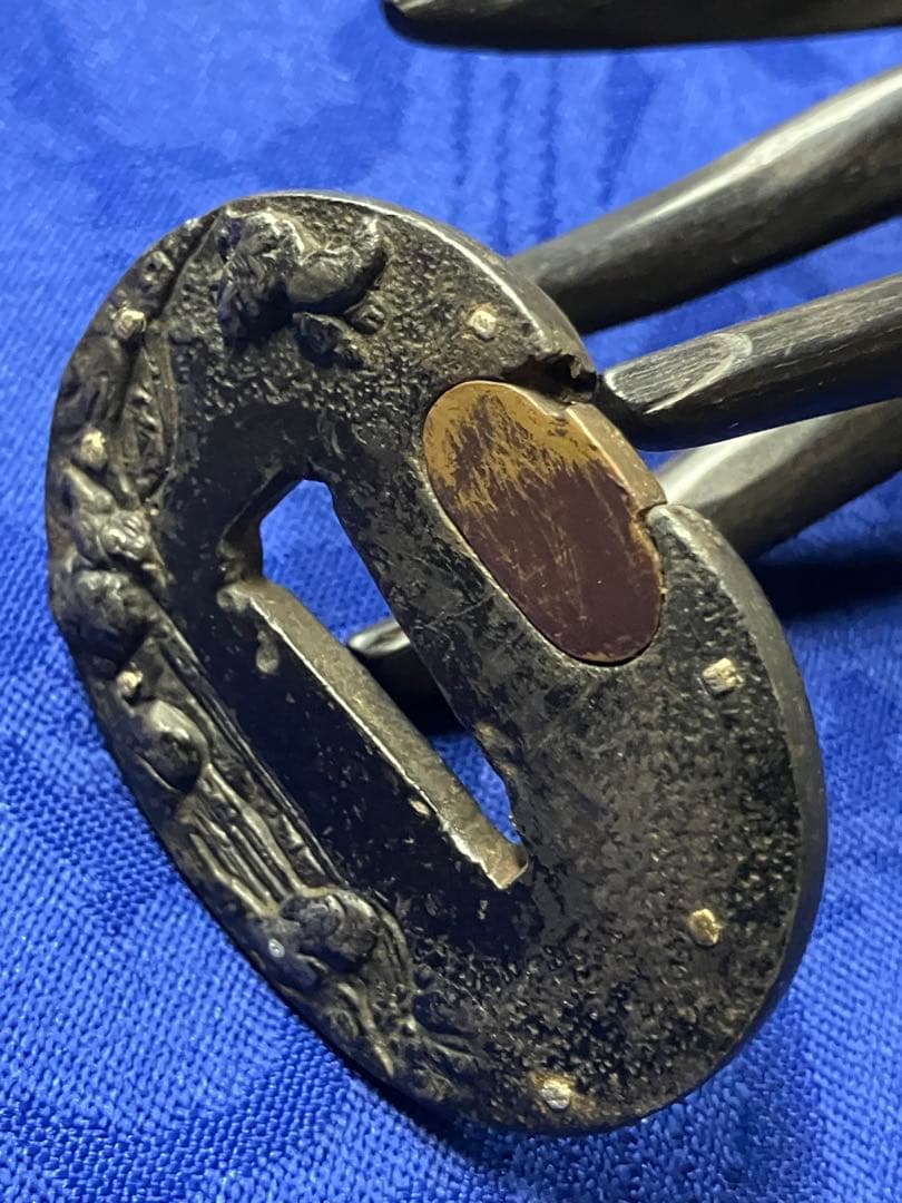 鍔　短刀鍔　象嵌