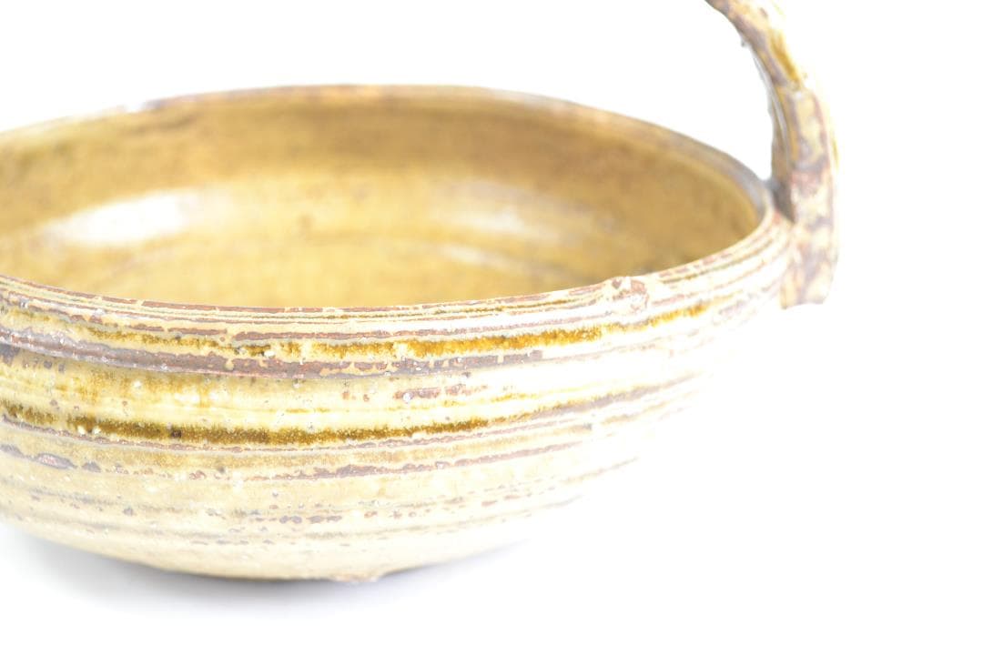 茶道具　黄伊羅保手鉢　５代 清水六兵衛造