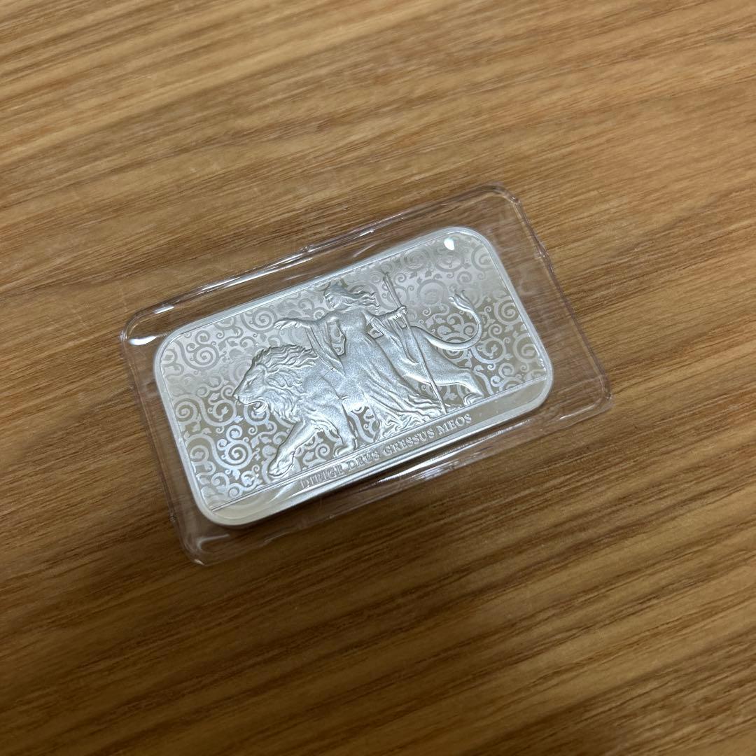 純銀　ウナとライオン　シルバーバー