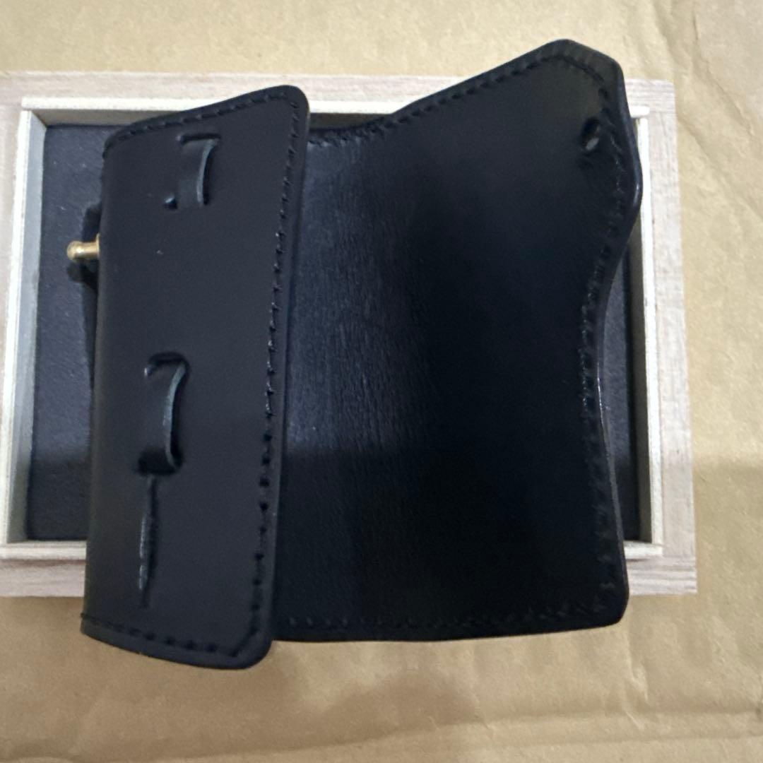 点と線 usuha-kullmu キーケース マットコードバン ブラック