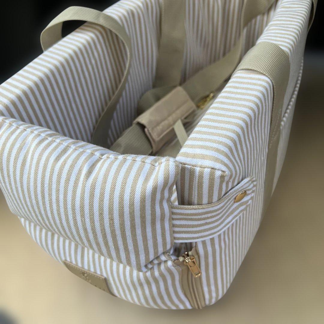 新品⭐︎モンシェリストライプドライブセンターペットベッド　ドライブベッド