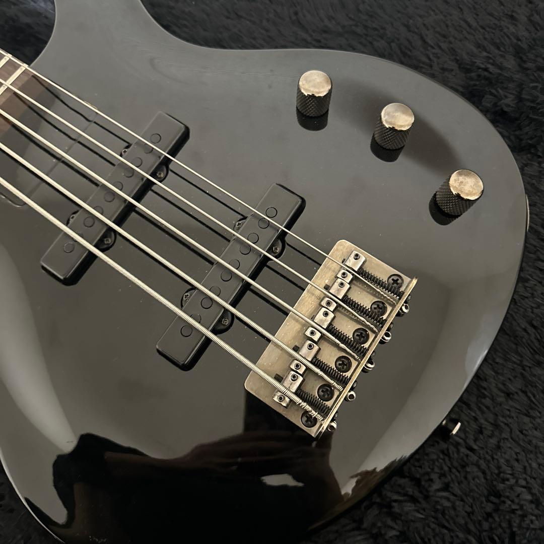 エレキベース 5弦 弦楽器 黒 多弦ベース レア ブラック