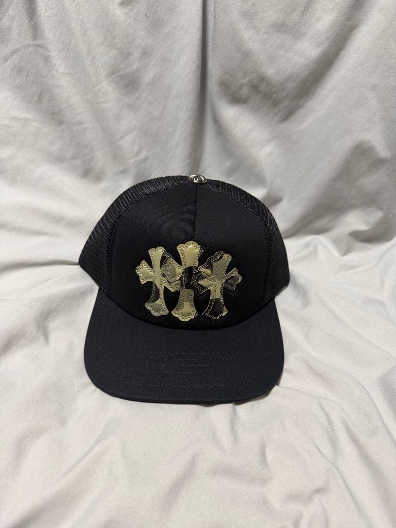 黒メッシュキャップ 刺繍ロゴ