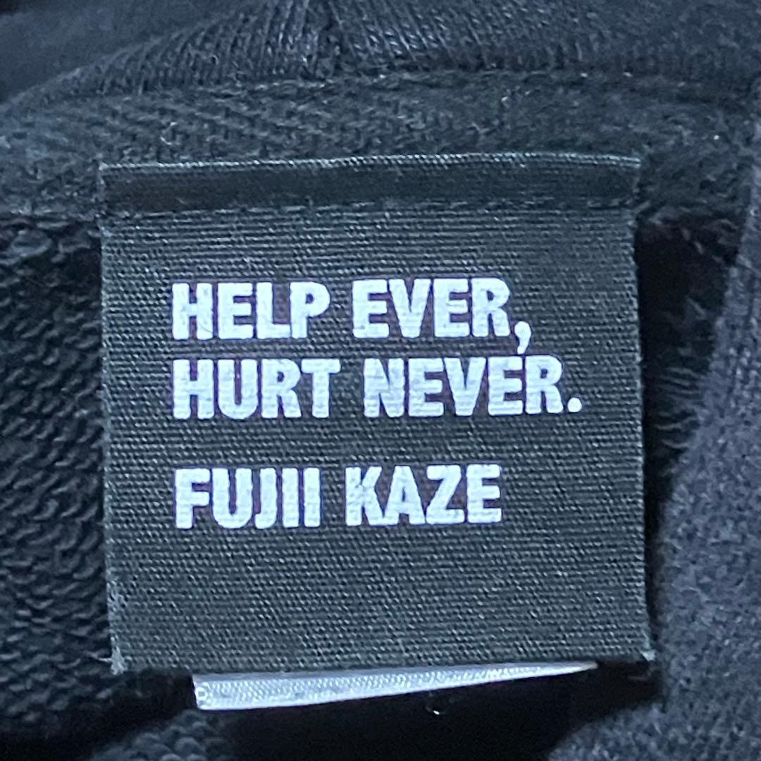 藤井風 HEHN カラフルグラフィック ブラックフード付きパーカー L