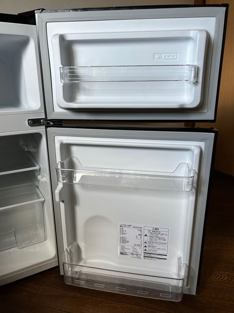 冷蔵庫 87L 2023年製 ブラック MAXZEN