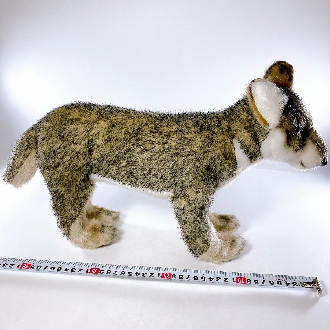 HANSA 子オオカミ 立ち・座り姿 2体セット　オオカミ　|2410|