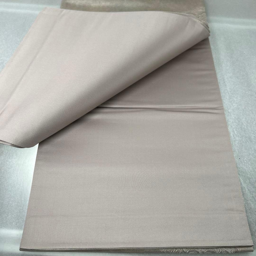 シルバー 花柄刺繍 六通袋帯1222