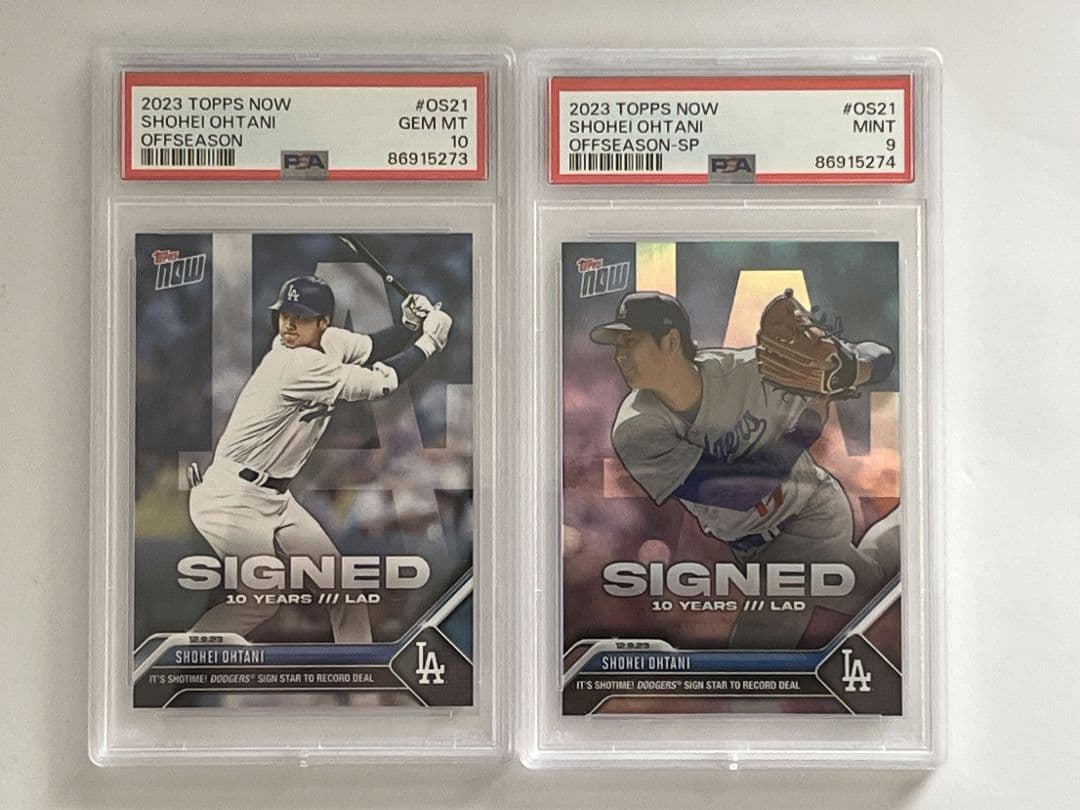 PSA 連番 Topps Now 大谷翔平 SP Variation