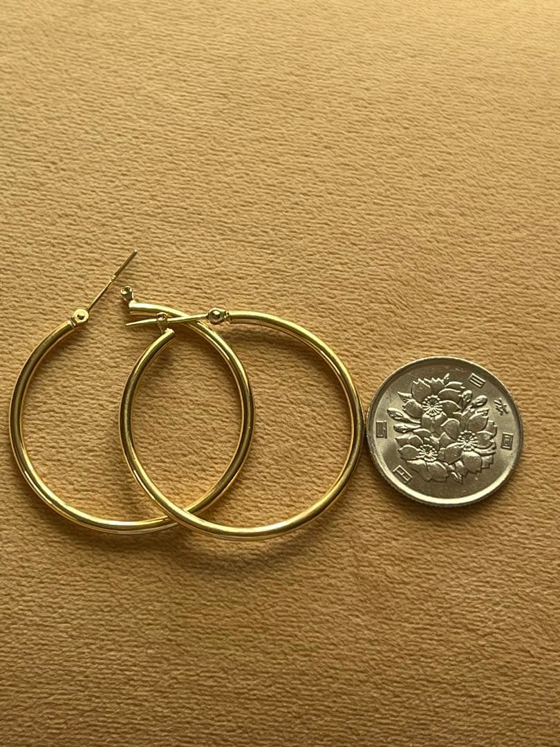 専用ページ5/1。18金 フープイヤリング