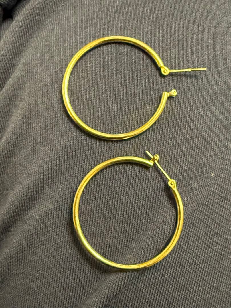 専用ページ5/1。18金 フープイヤリング