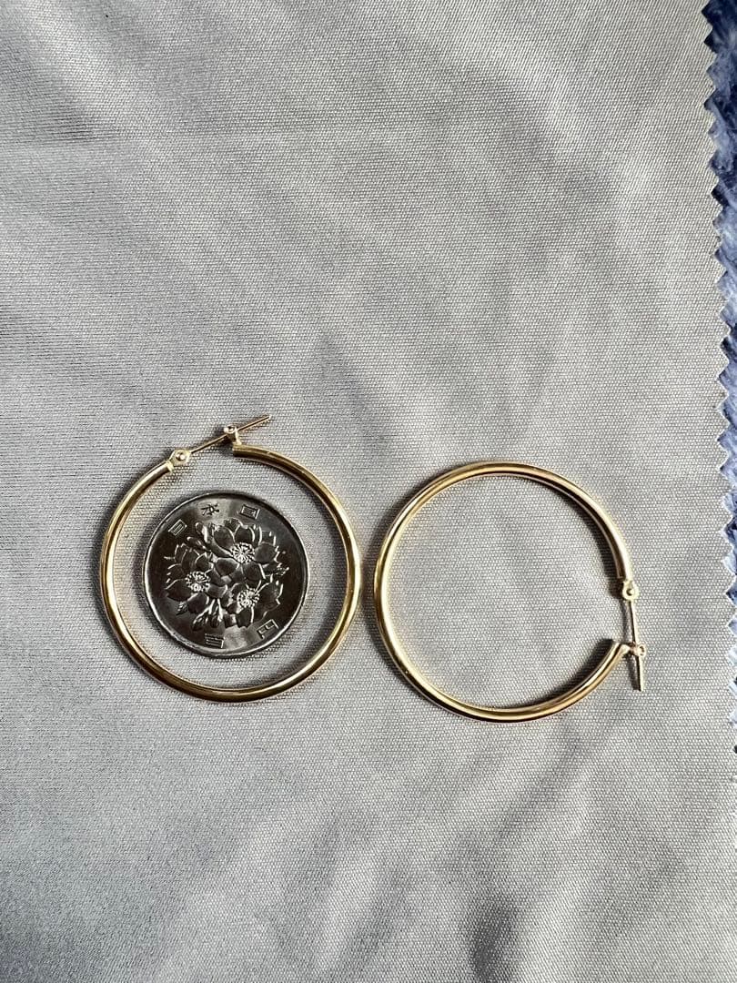 専用ページ5/1。18金 フープイヤリング