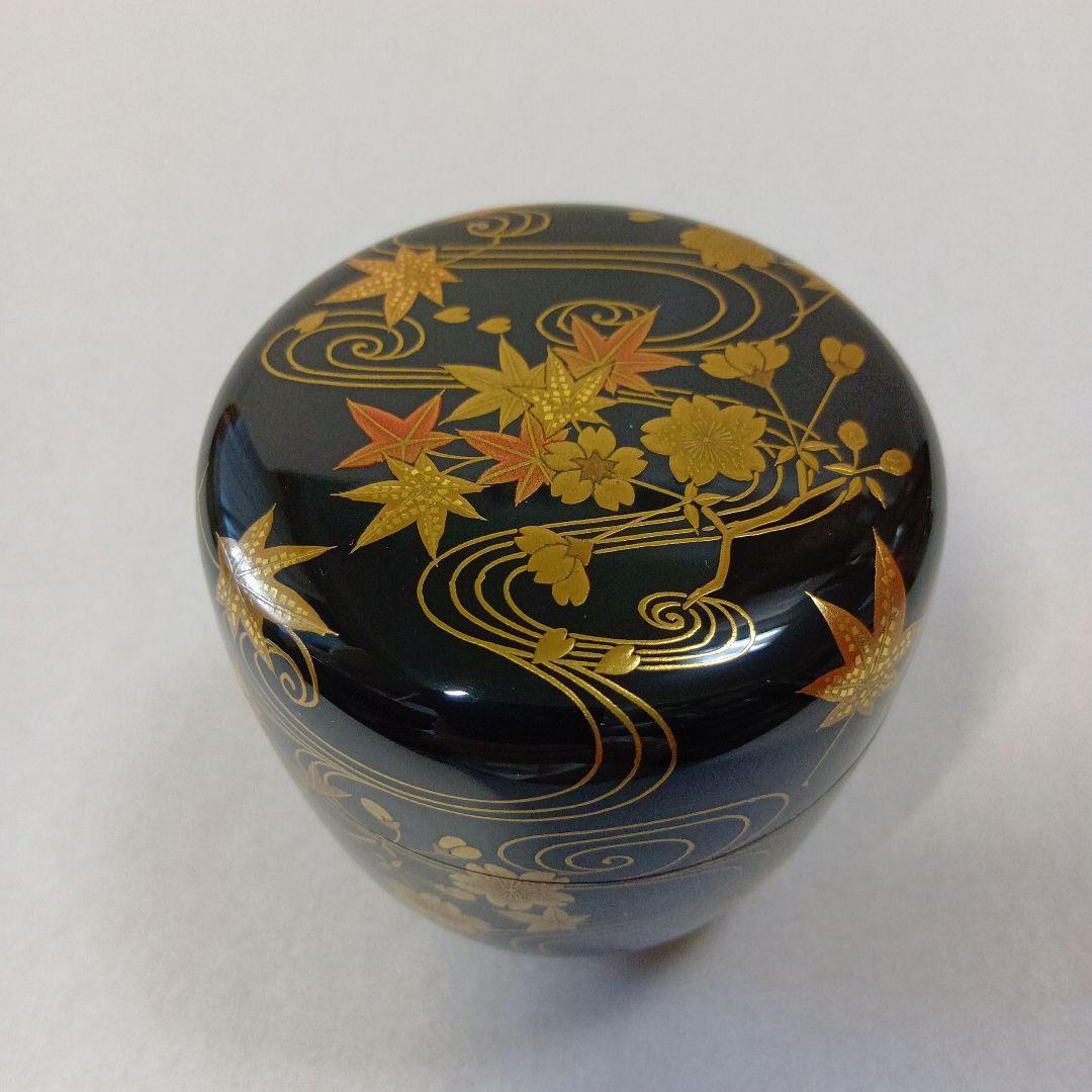 茶道具　大棗雲錦流水蒔絵