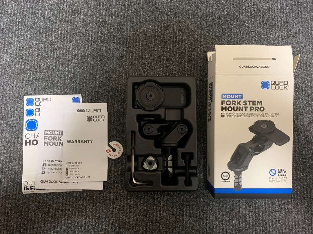 【未使用品】Quad Lock Stem Mount、DAMPENER、アダプタ