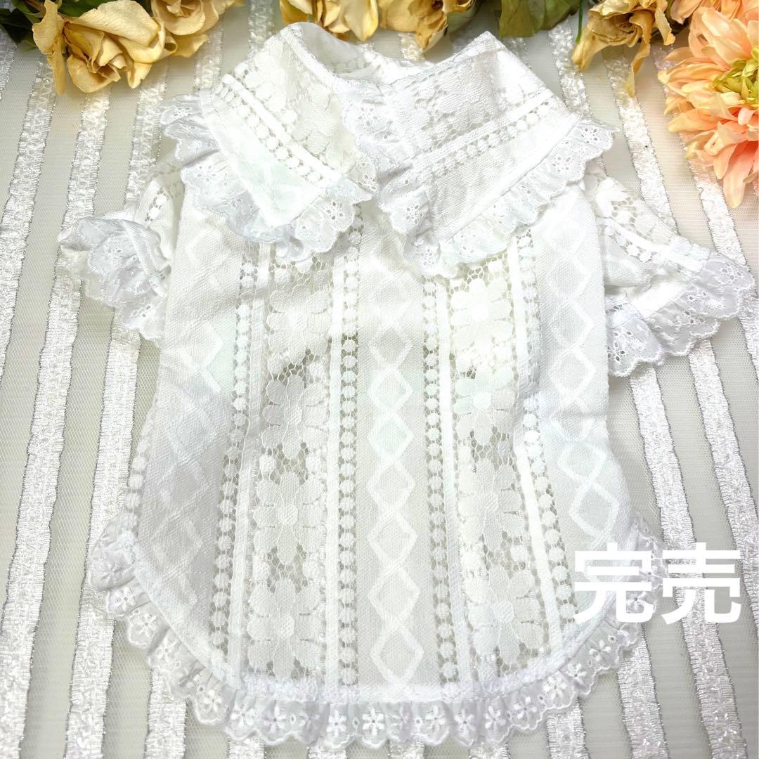犬服ハンドメイドペット用品♡花柄が可愛い~ブラウス♡S