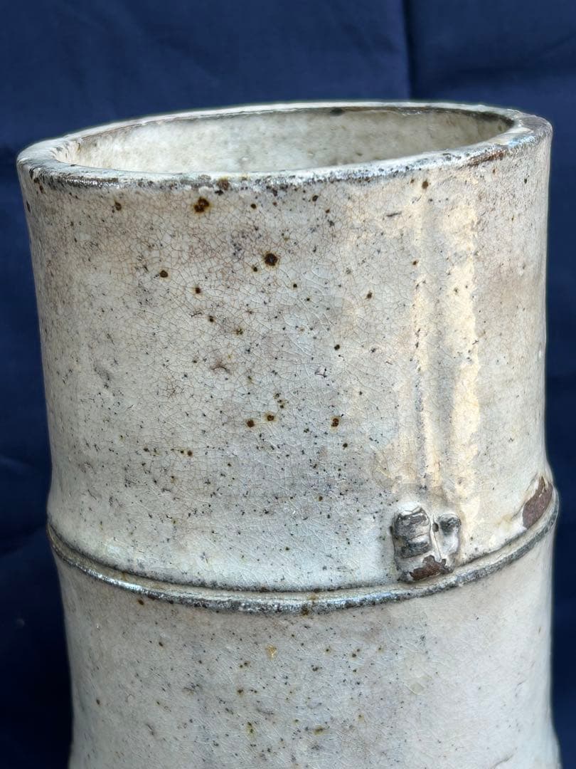 ◎ 粉引花器　時代物　茶器　床飾　骨董