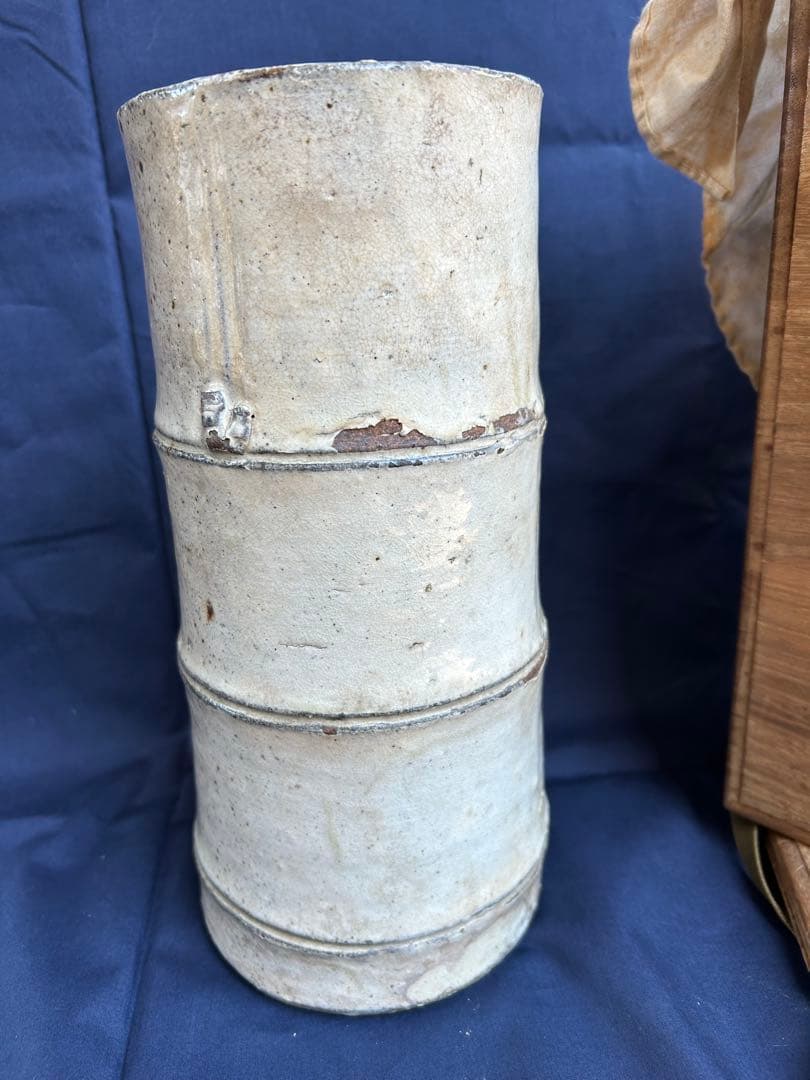 ◎ 粉引花器　時代物　茶器　床飾　骨董