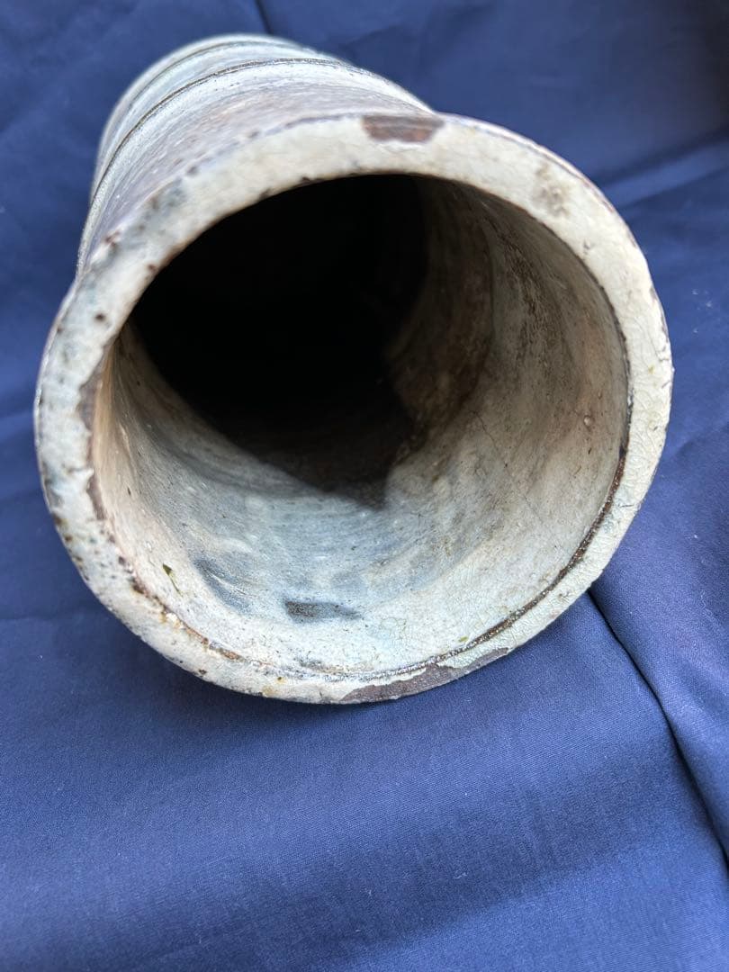 ◎ 粉引花器　時代物　茶器　床飾　骨董