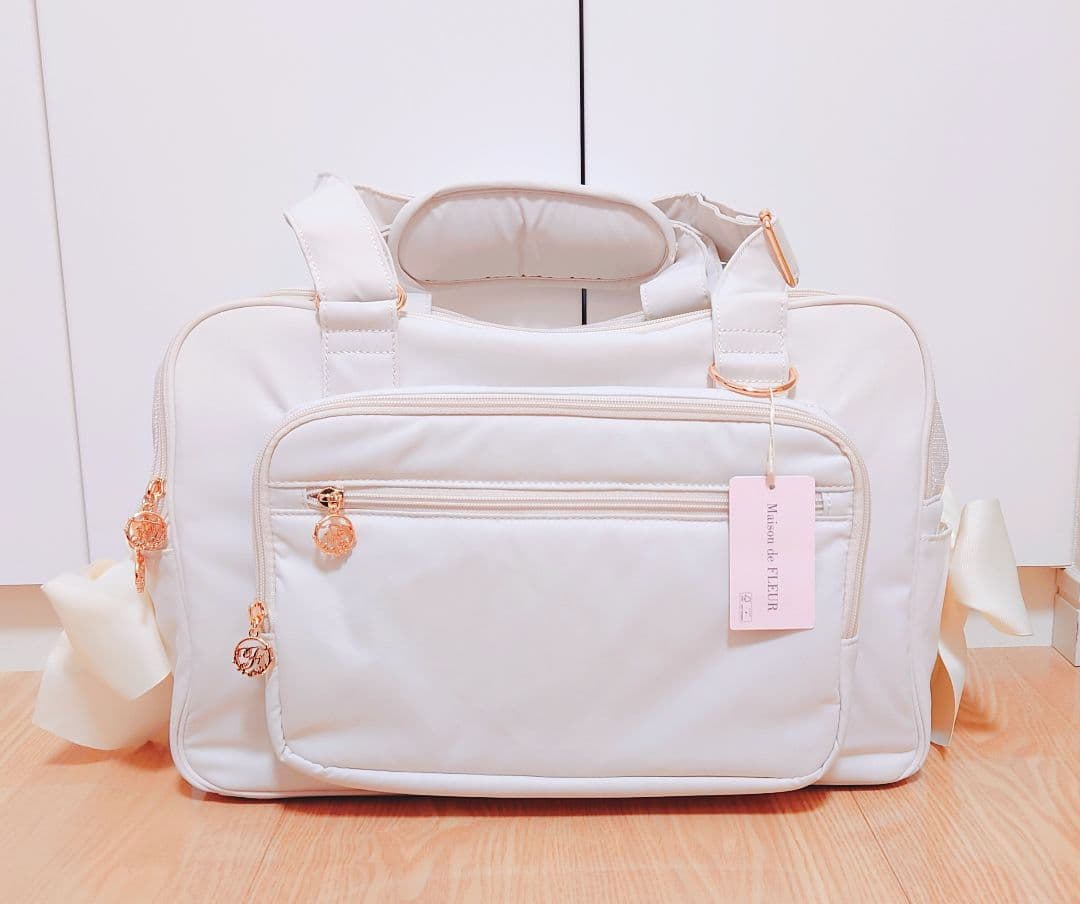 【新品】Maison de FLEUR 撥水 サイドリボンキャリーバッグ