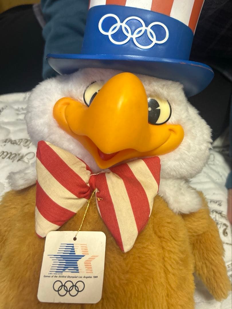 希少☆1984 ロサンゼルス五輪サム イーグル 公式 ぬいぐるみタグ付き