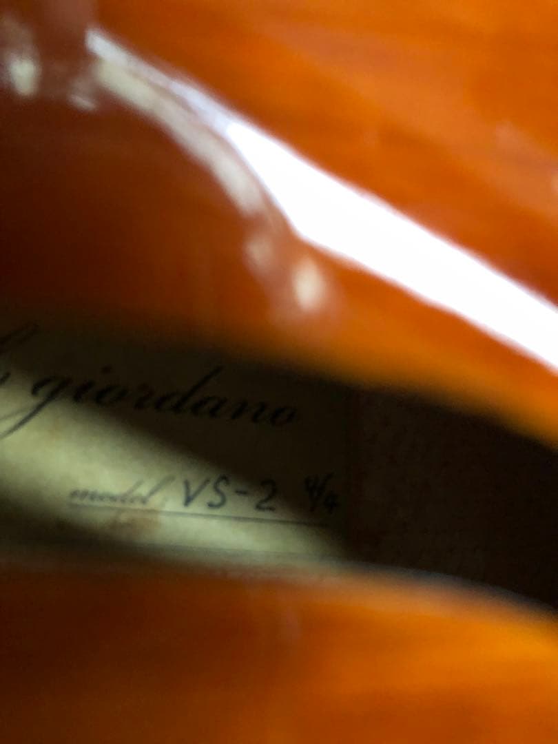 Carlo giordano VS-2 バイオリン本体 茶色 ケース付き