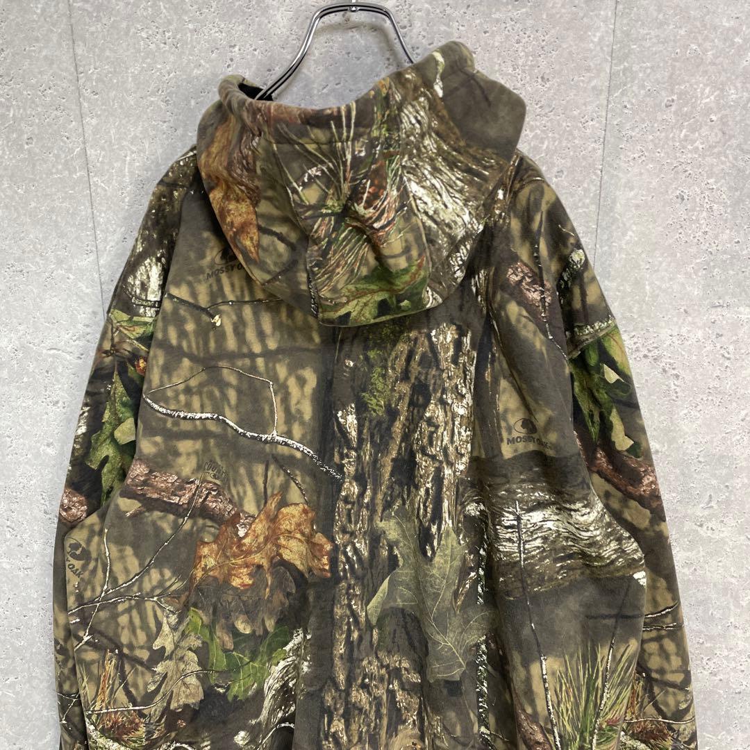 カーハート　リアルツリー　迷彩　スウェットパーカー　サイドプリント　2XL