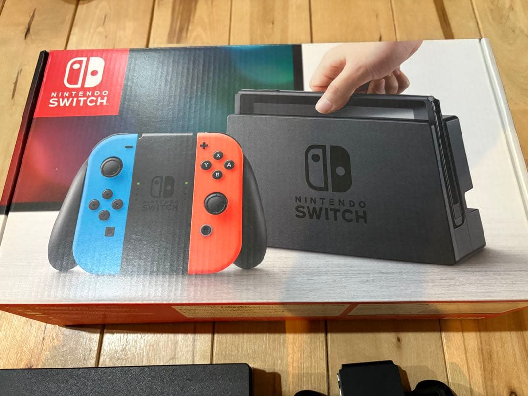 美品 Nintendo Switch ネオングリーン/ネオンピンク 本体