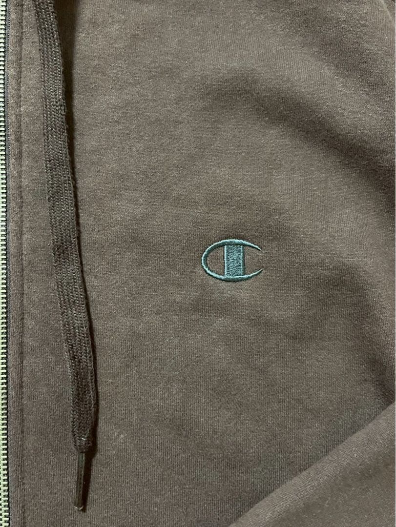 00's Champion ブラウン ジップアップパーカー