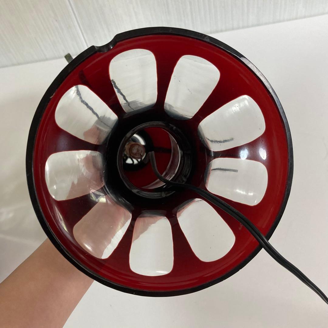 切子 卓上 テーブルランプ 昭和レトロ キノコ型 ガラス