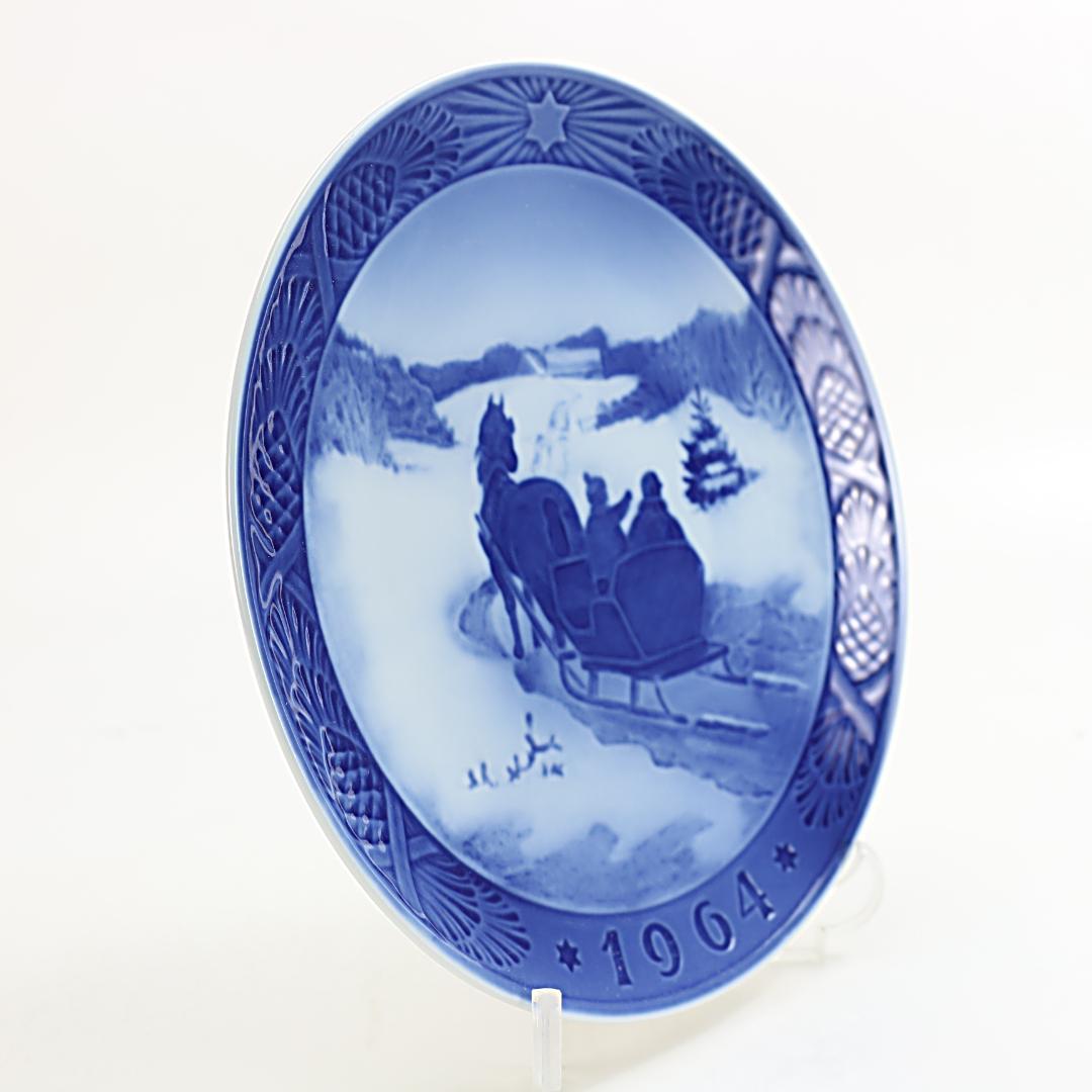 1964年「クリスマスツリーを採りに行く」イヤープレート ロイヤルコペンハーゲン