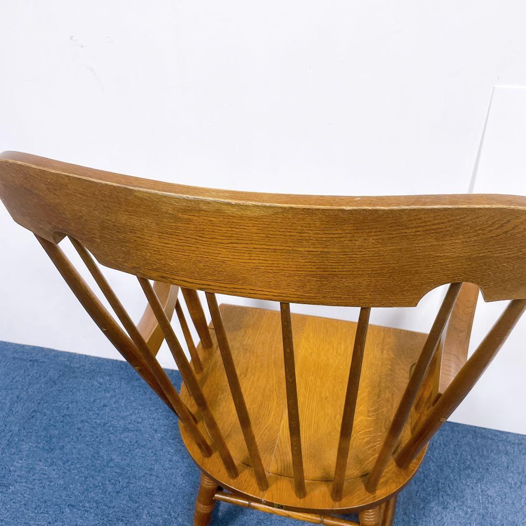 【送料込】飛騨産業 キツツキマーク アンティーク 木製ロッキングチェア②