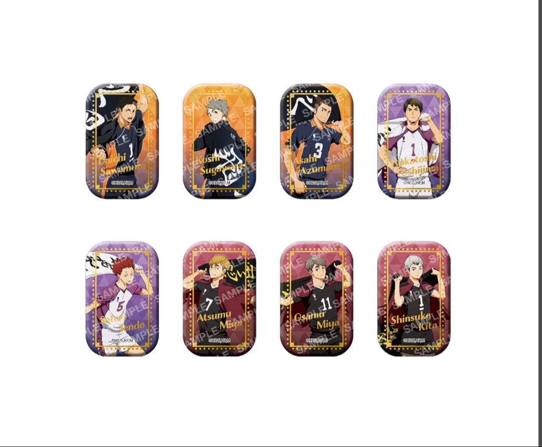 ハイキュー セブンネット限定 スクエア缶バッジ　第一弾 第二弾セットX2
