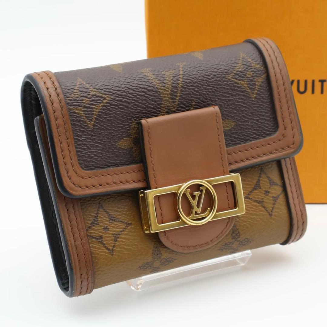 【極美品】ルイヴィトン　ドーフィーヌコンパクト　モノグラムリバース　三つ折り財布