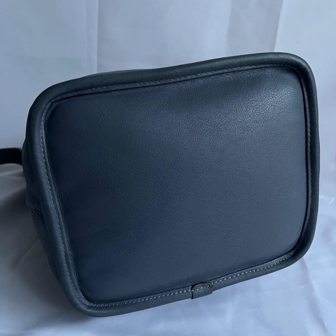 ✨極美品✨　LOEWE アナグラム　ショルダーバッグ　ブルーグレー　レザー