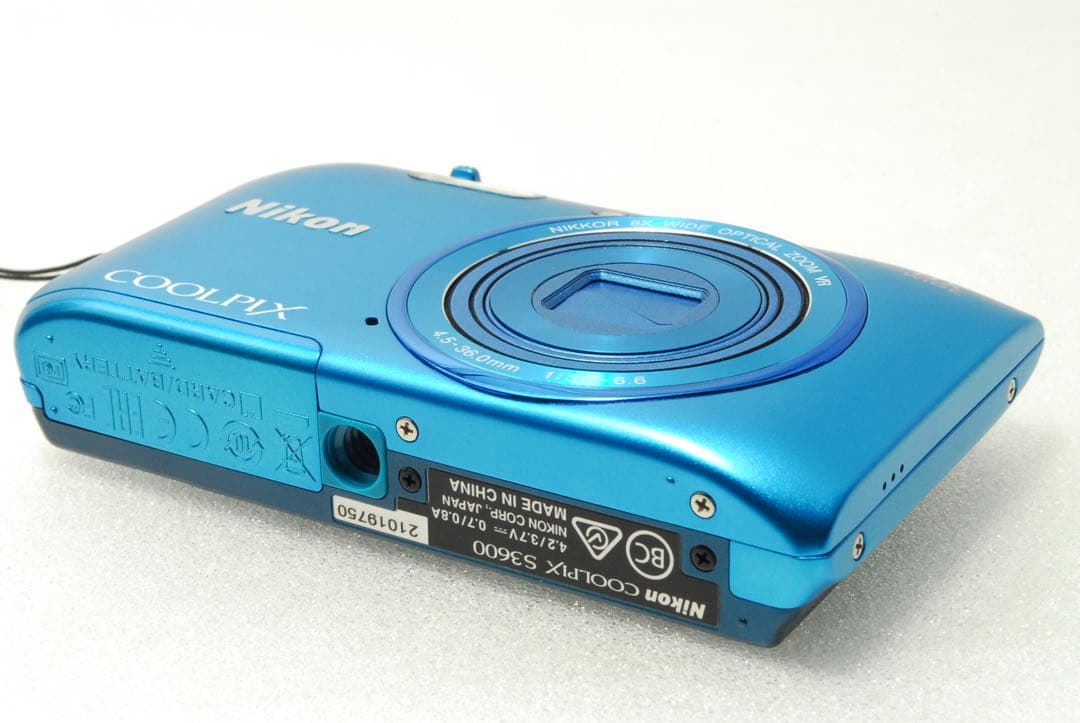 Nikon COOLPIX S3600❤️スマホ転送 動作確認済 ニコン ブルー