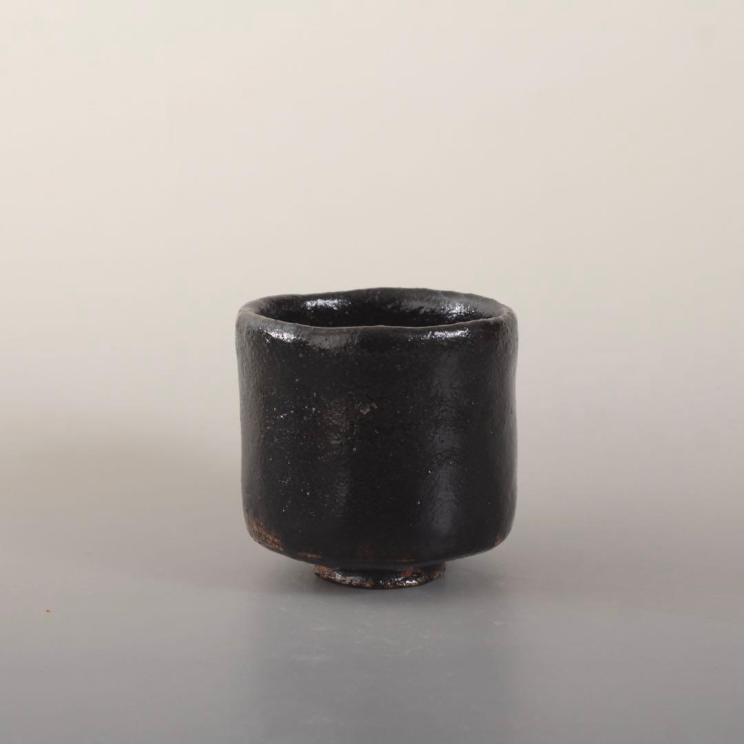 bluesky 黒楽 筒茶碗 茶道具 古道具 アンティーク