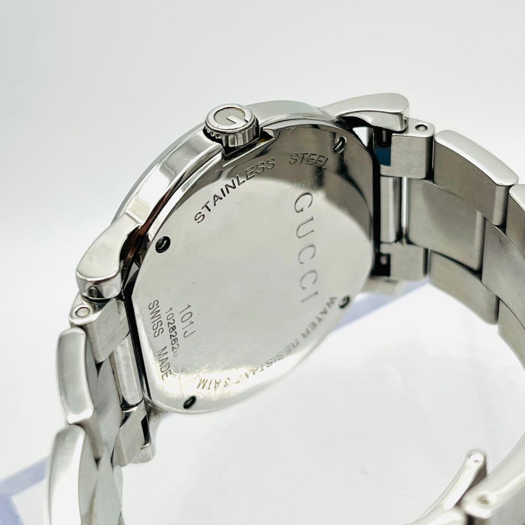 【極美品】GUCCI 101J シルバー文字盤 シルバーベルト