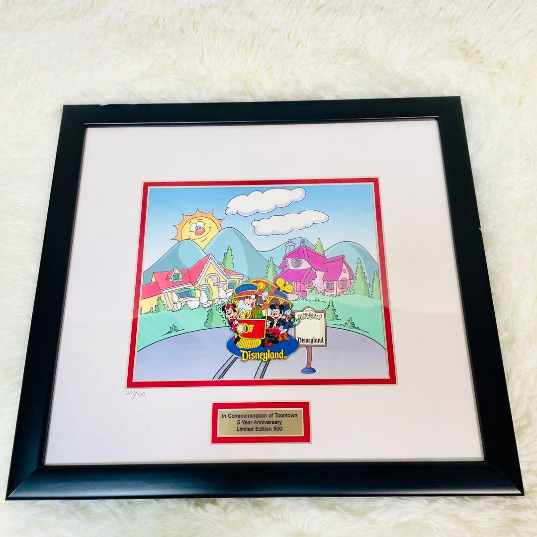 500個限定　カリフォルニアディズニー トゥーンタウン 5周年 ピンバッチ額