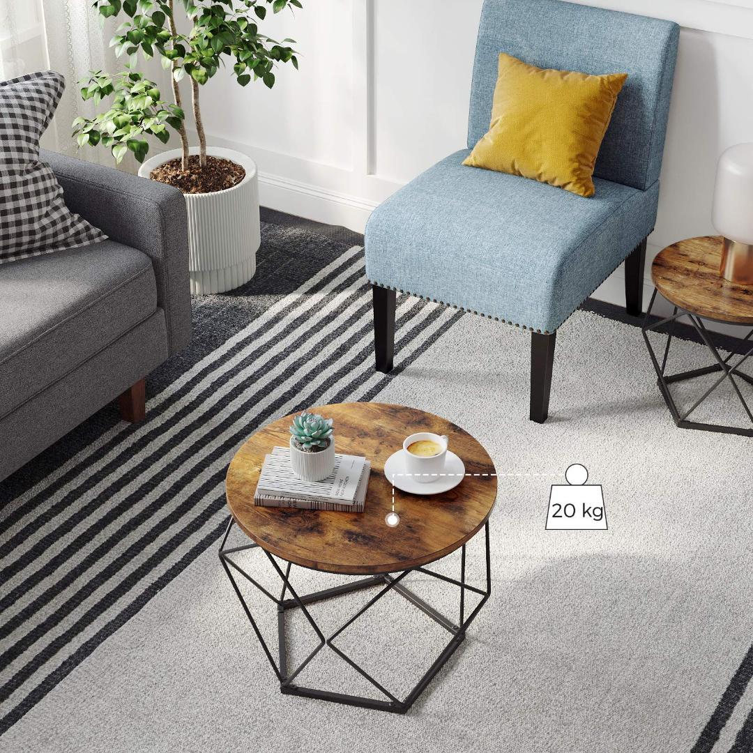 サイドテーブル ヴィンテージ風 ローテーブル ネストテーブル おしゃれ 円形