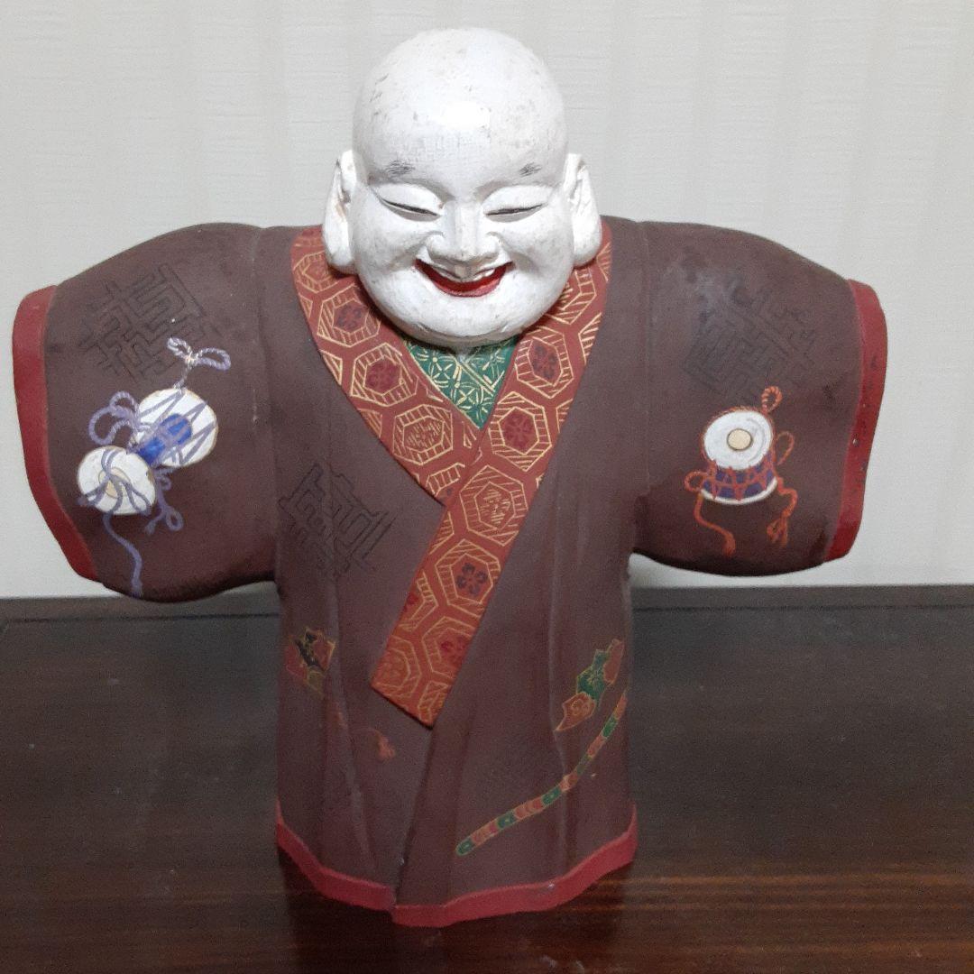 木彫り人形　嵯峨人形のながれをくむもの(明治時代)