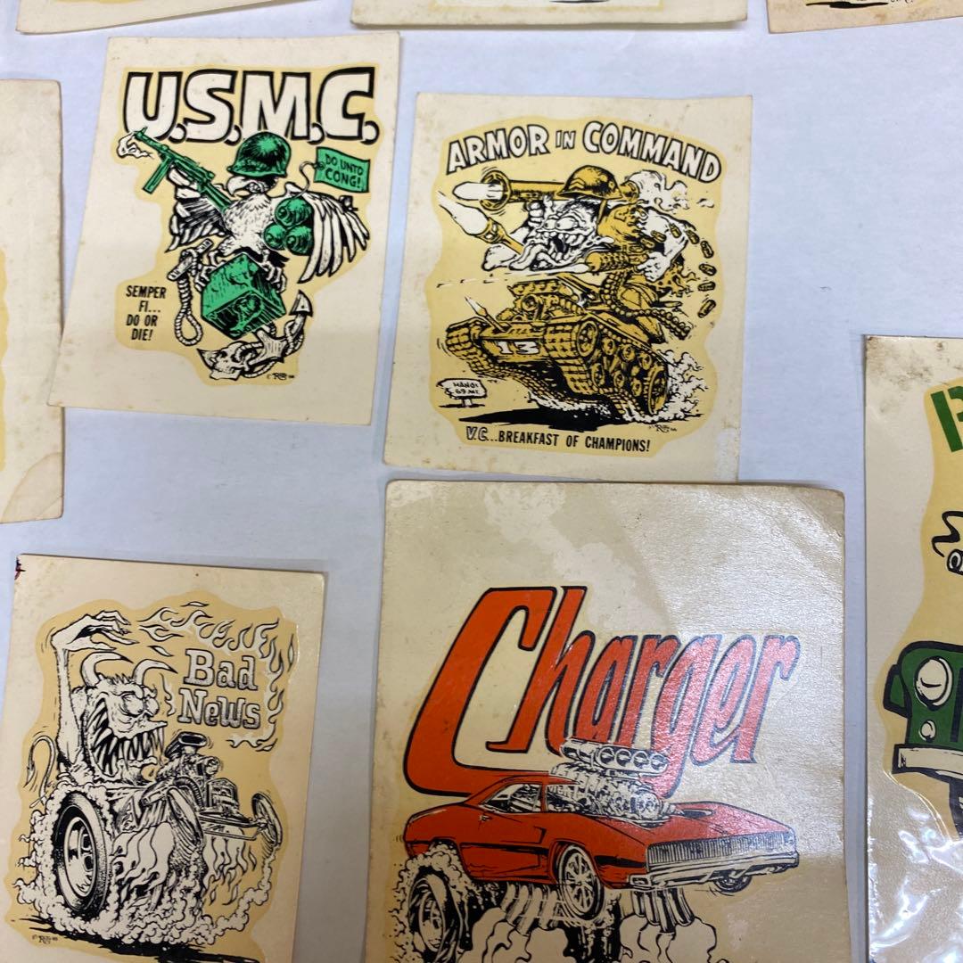ヴィンテージ自動車・バイクステッカーセット 16枚