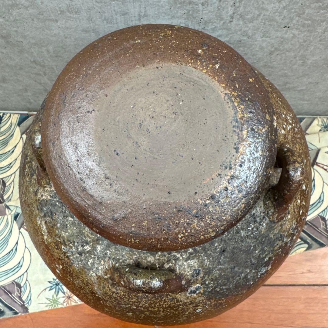 壺屋焼.荒焼.灰被り.酒器大壺