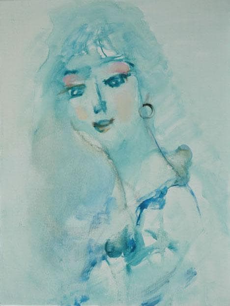 油絵 菅家令子 絵 絵画 インテリア F6-080112 人物 女性像