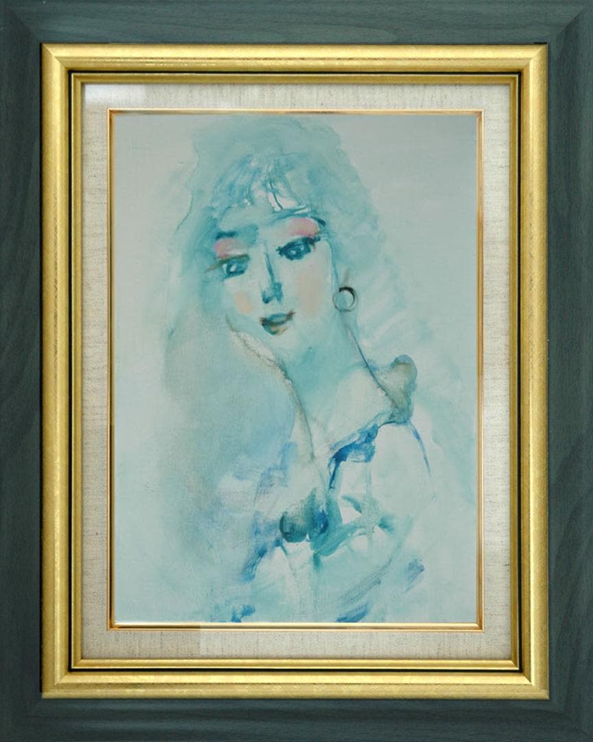 油絵 菅家令子 絵 絵画 インテリア F6-080112 人物 女性像