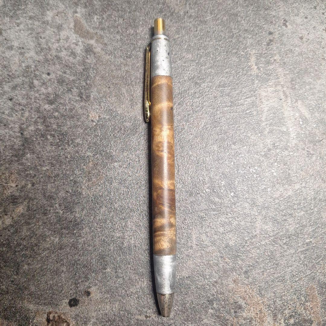 ボナンペン　マーブルウッド　シャーペン　斑紋金具風