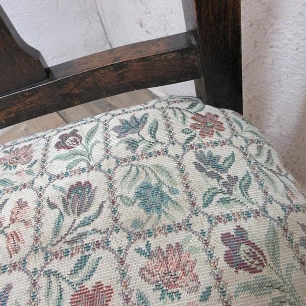 イギリス アンティーク 家具 ダイニングチェア 張りぐるみ椅子 英国 4208d