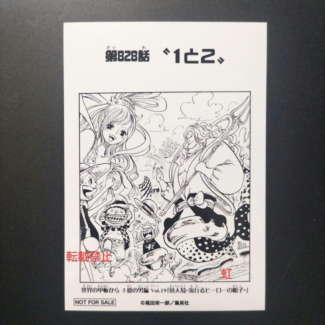 ワンピース 扉絵 ブロマイド イベント 限定 シラホシ 第828話 非売品