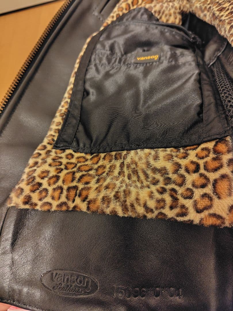 VANSON/シングルライダースジャケット/ブラック/レア？美品