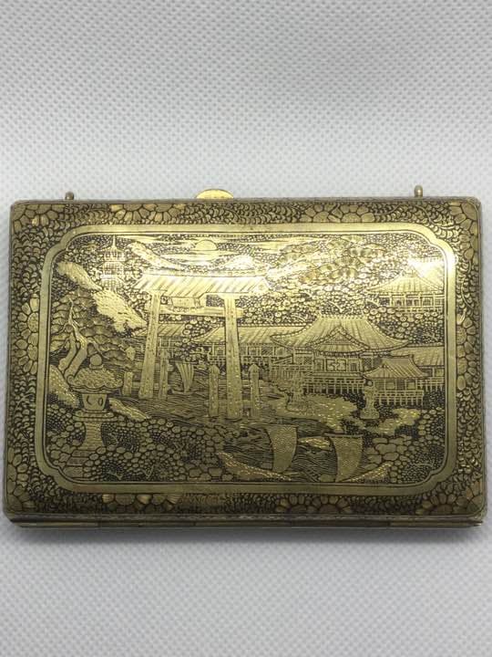 明治期　金象嵌　がま口 検索:駒井